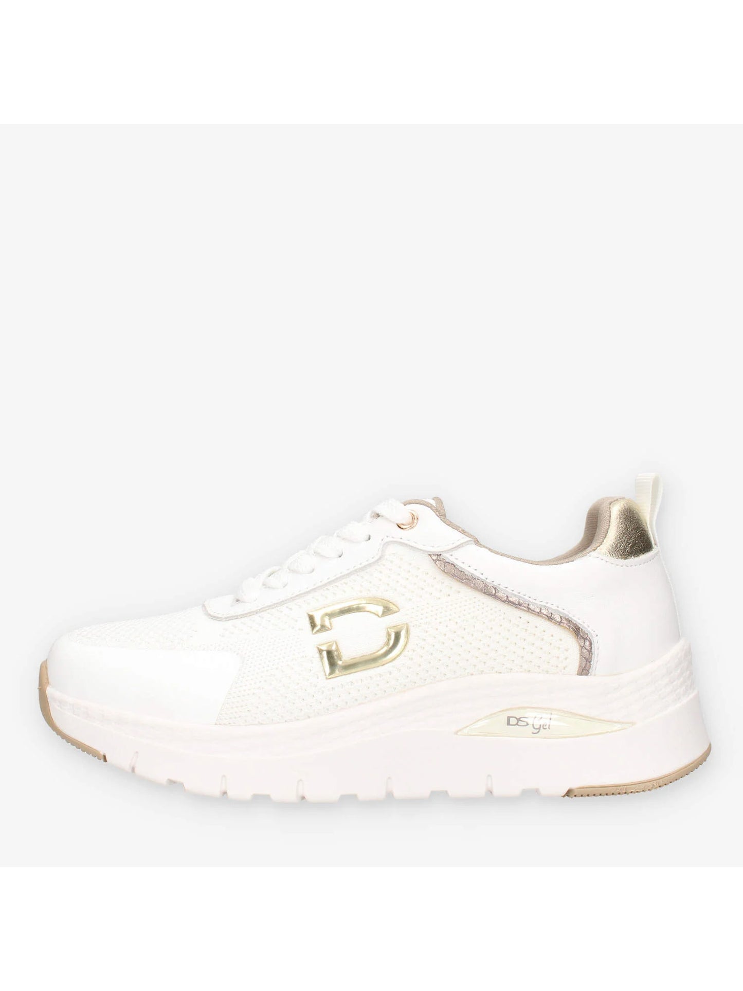 Donna Serena, sneakers da donna adulto in tessuto bianco con suola in gomma