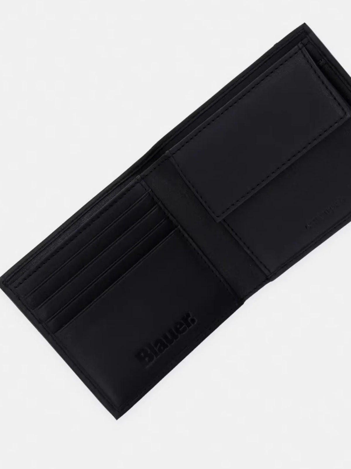 Portafoglio da uomo nero Blauer Cop in pelle