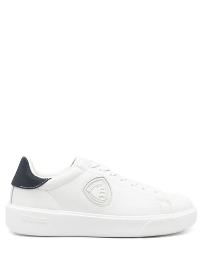 Sneakers Blauer Buck07 Lea da uomo in pelle bianca