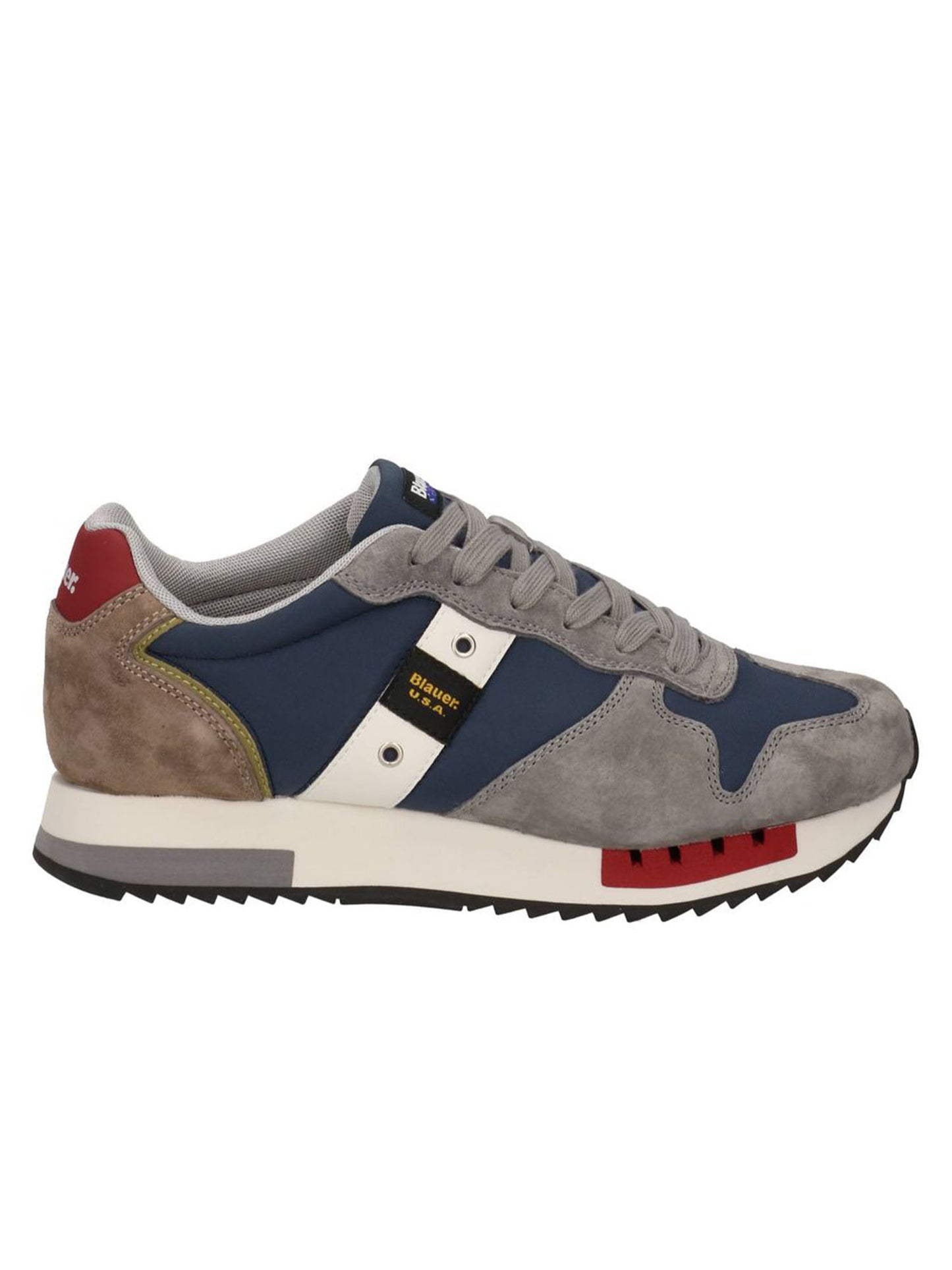 Sneakers Blauer Queens01 Nub in pelle e scamosciato grigie da uomo