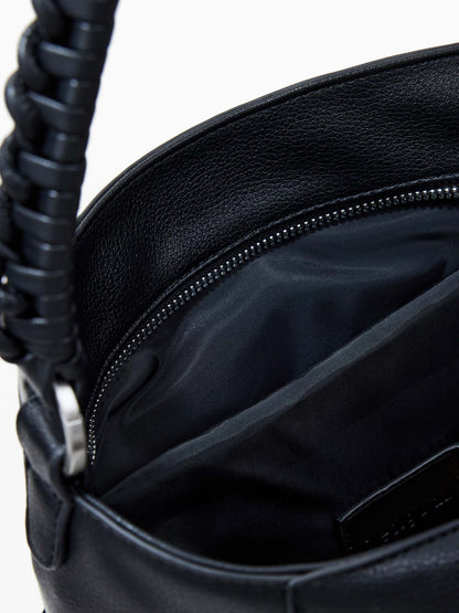BORSA CONVERTIBILE HALF LOGO DESIGUAL DONNA NERO