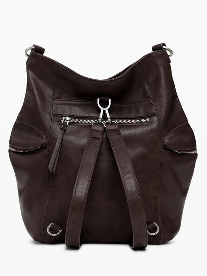 BORSA CONVERTIBILE HALF LOGO DESIGUAL DONNA CIOCCOLATO