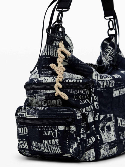 BORSA GIORNALE DESIGUAL DONNA NERO
