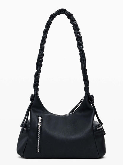 BORSA HALF LOGO DESIGUALDONNA NERO