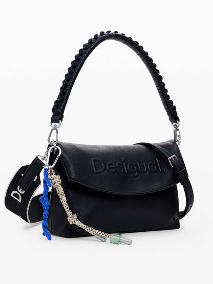BORSA HALF LOGO DESIGUAL DONNA NERO