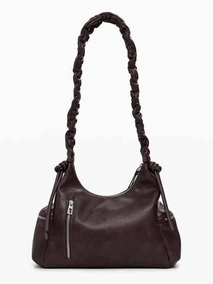 BORSA HALF LOGO DESIGUALDONNA CIOCCOLATO