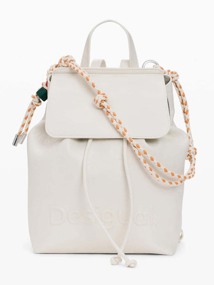 Zaino donna Desigual Luena piccolo in similpelle panna