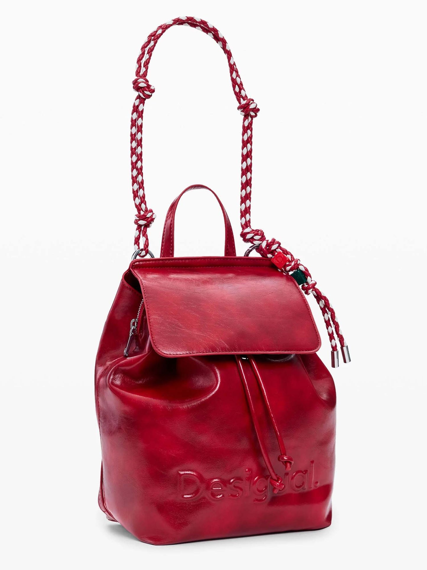 Zaino rosso Desigual Luena piccolo con logo per donna