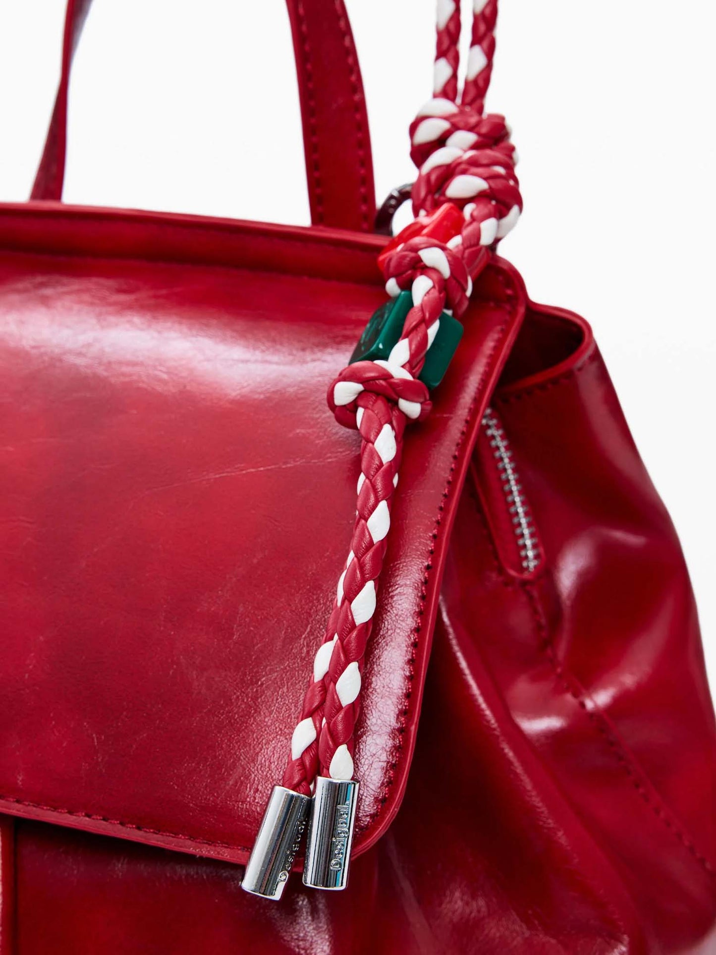 Zaino rosso Desigual Luena piccolo con logo per donna