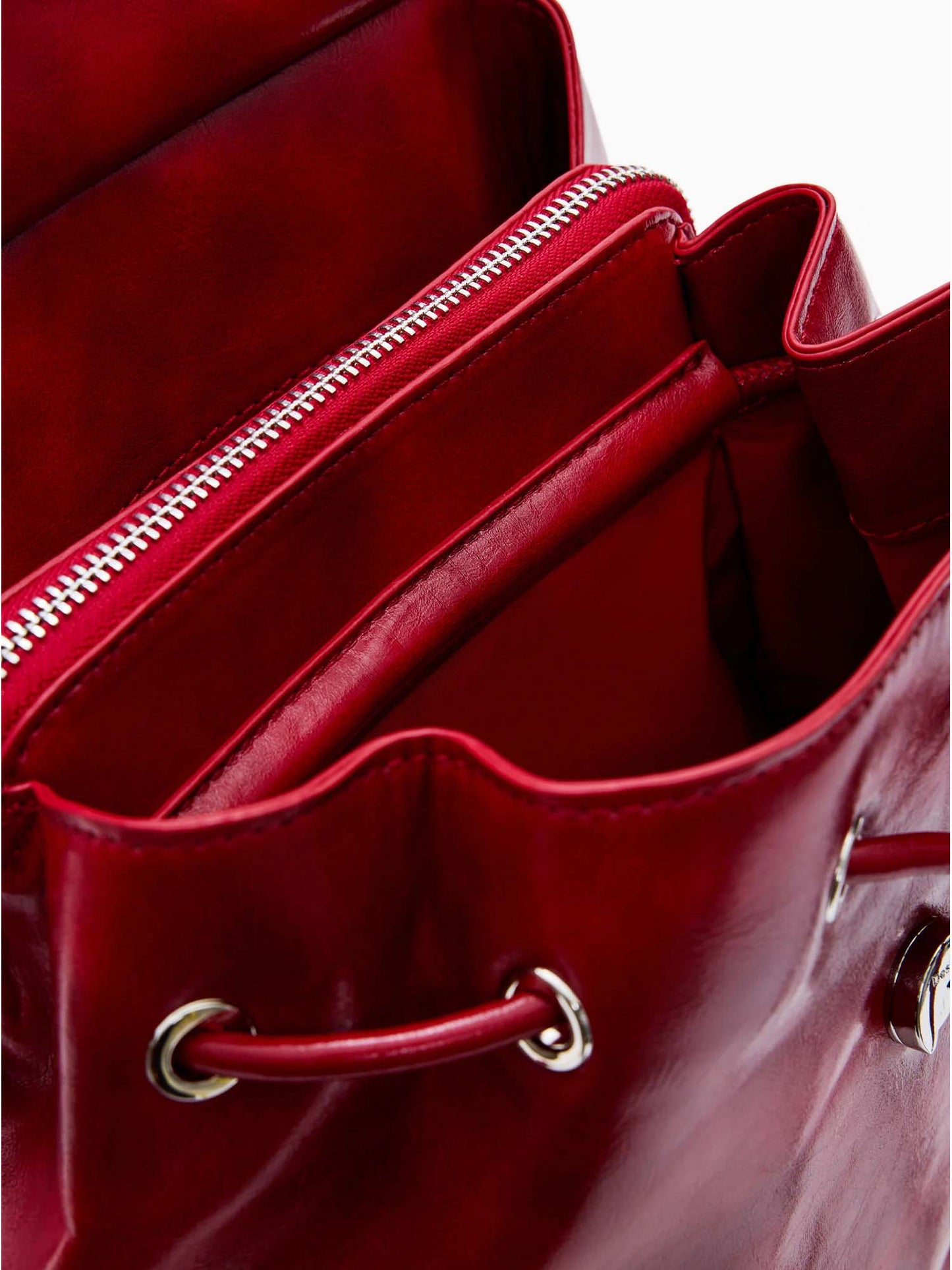 Zaino rosso Desigual Luena piccolo con logo per donna
