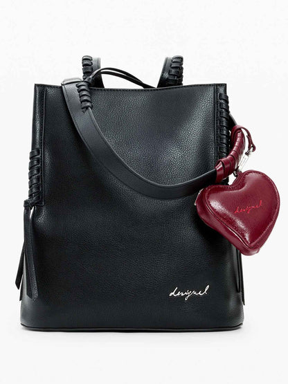Zaino nero Desigual con logo Sumy piccolo da donna