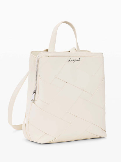 Zaino piccolo Desigual Cromo Sumy crema da donna in similpelle