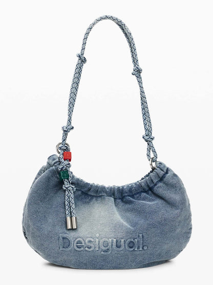 Borsa a tracolla Desigual effetto denim da donna
