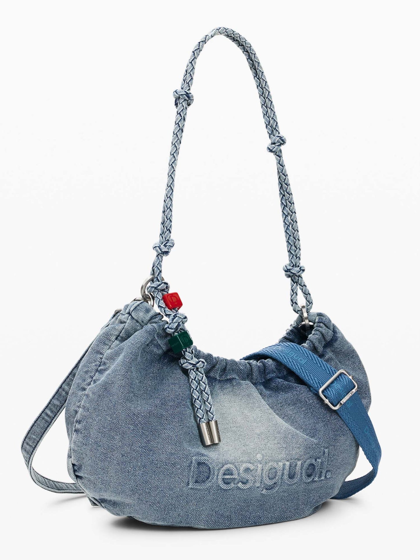 Borsa a tracolla Desigual effetto denim da donna