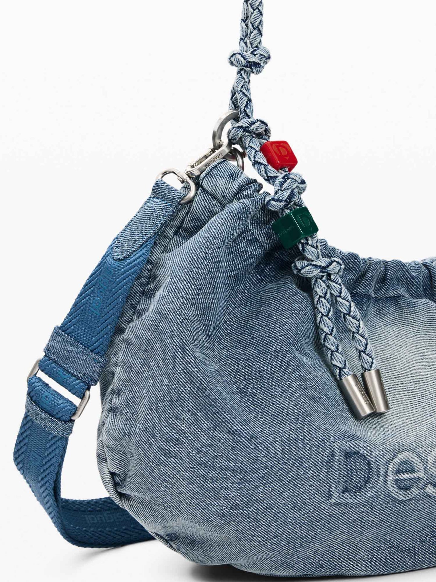 Borsa a tracolla Desigual effetto denim da donna