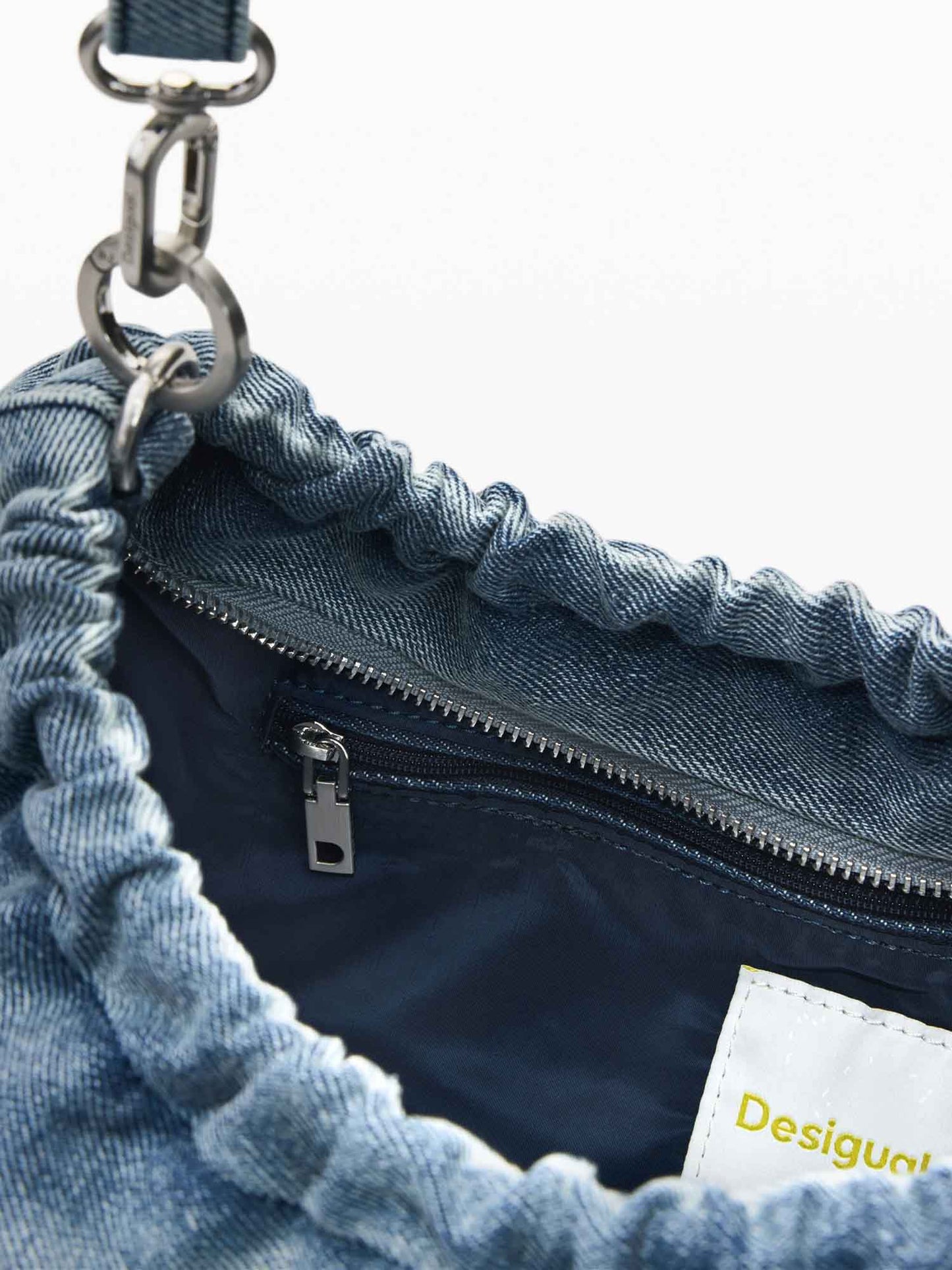 Borsa a tracolla Desigual effetto denim da donna