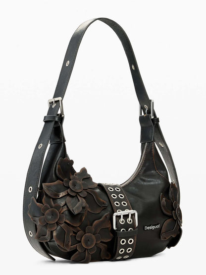Desigual Curio, borsa a tracolla da donna marrone con dettagli floreali
