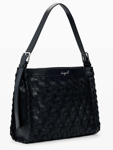 Borsa Desigual Argon in nero con dettaglio charm e tracolla regolabile