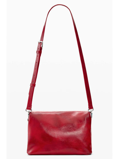 Borsa Desigual a spalla rossa media con logo