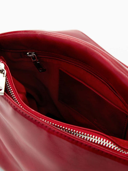 Borsa Desigual a spalla rossa media con logo