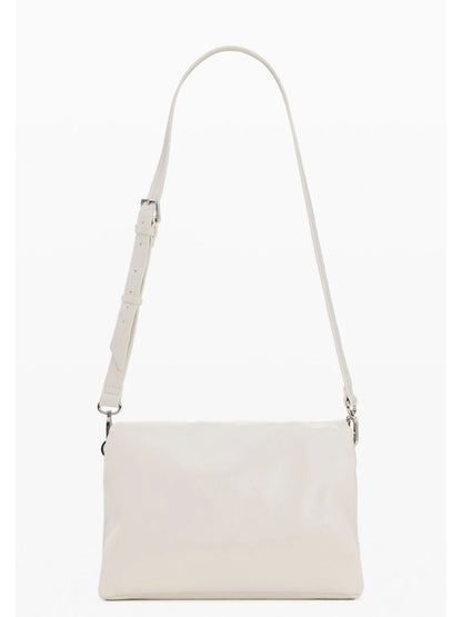 Borsa a tracolla panna Desigual con charms da donna