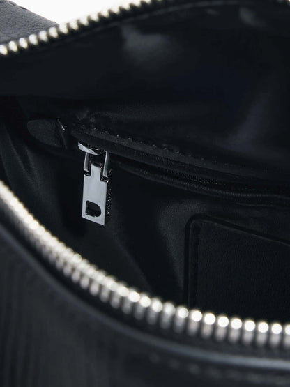 Desigual borsa nera con ricami e charm rimovibile da donna adulto