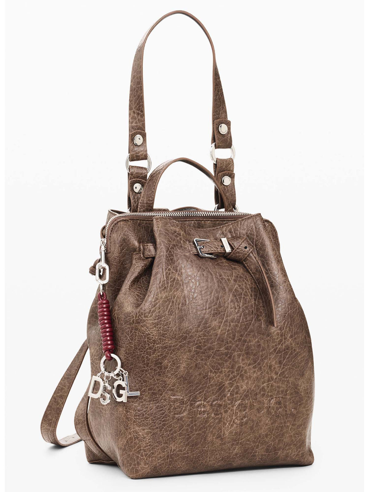 Desigual Half Logo, zaino da donna marrone
