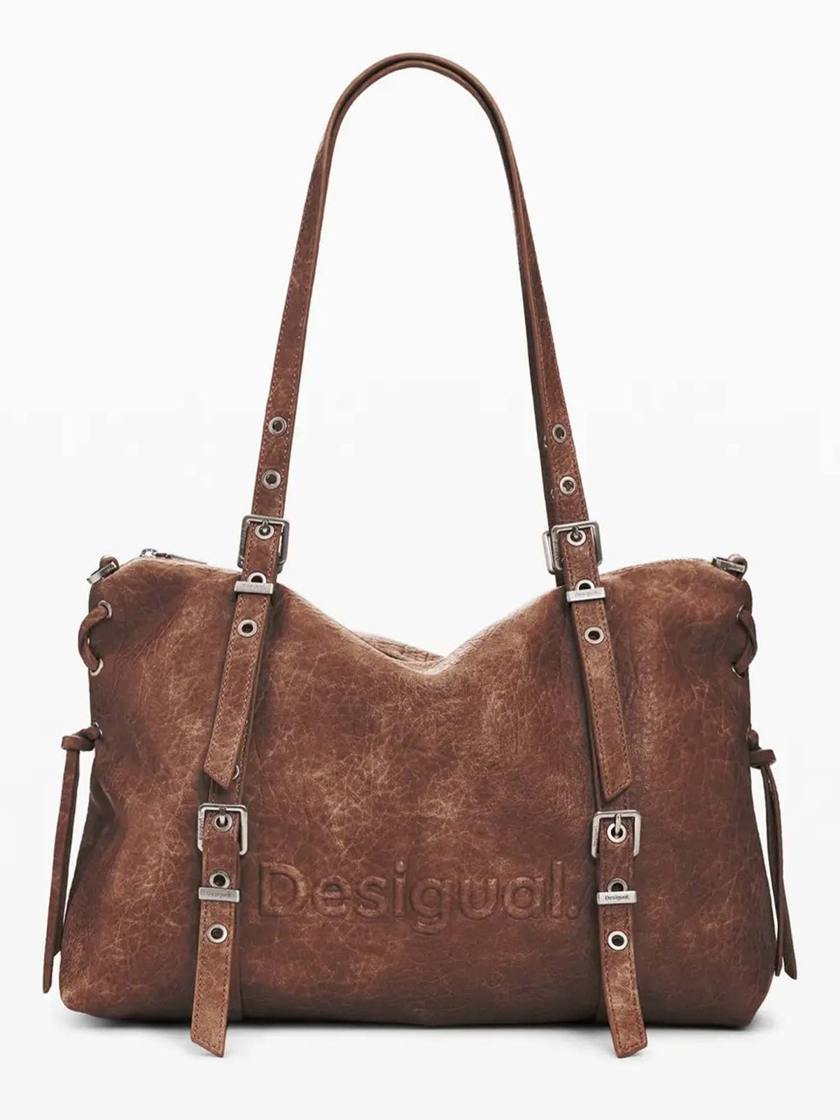 Desigual Half Logo, borsa da donna marrone