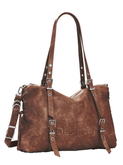 Desigual Half Logo, borsa da donna marrone