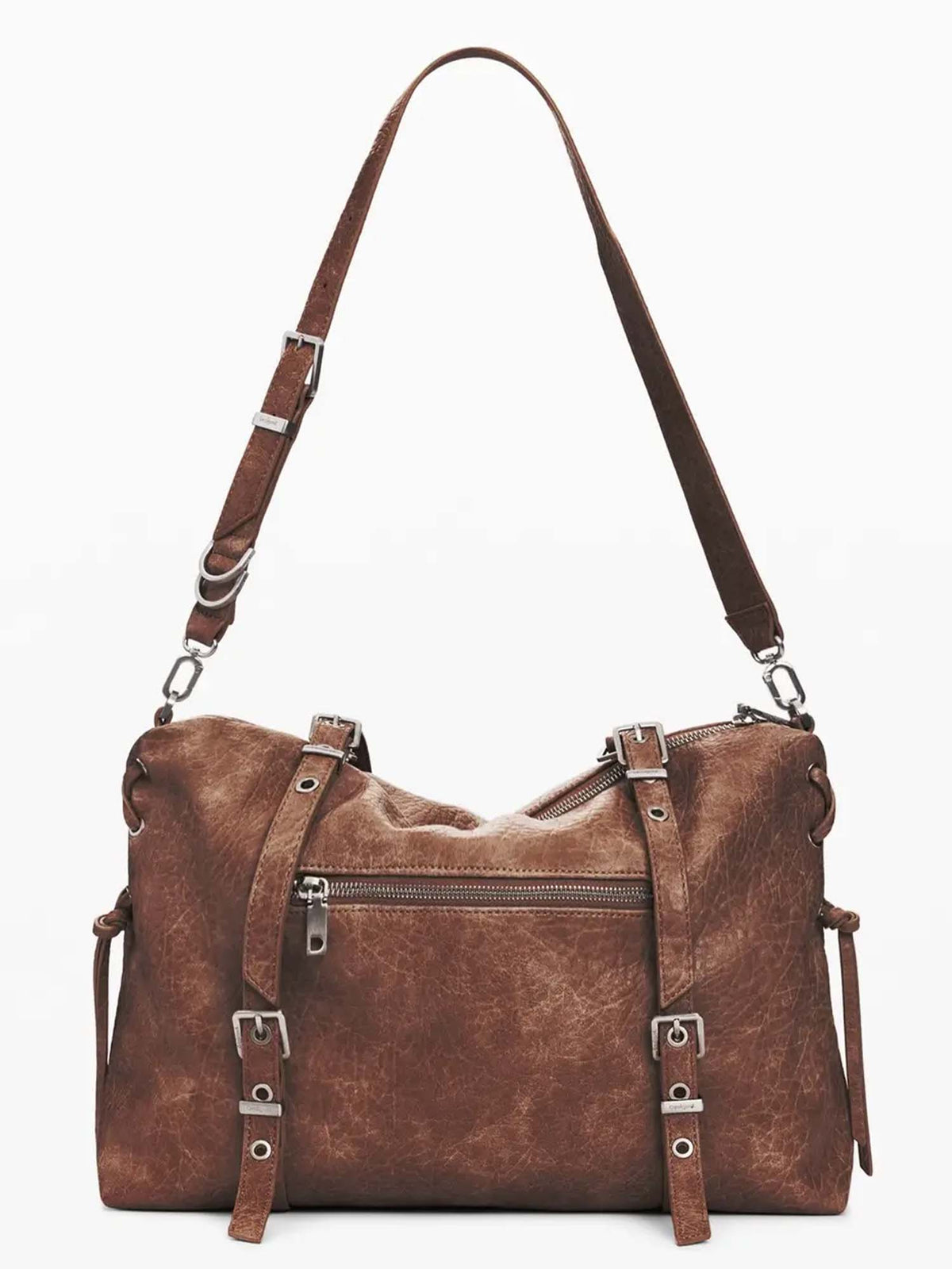 Desigual Half Logo, borsa da donna marrone