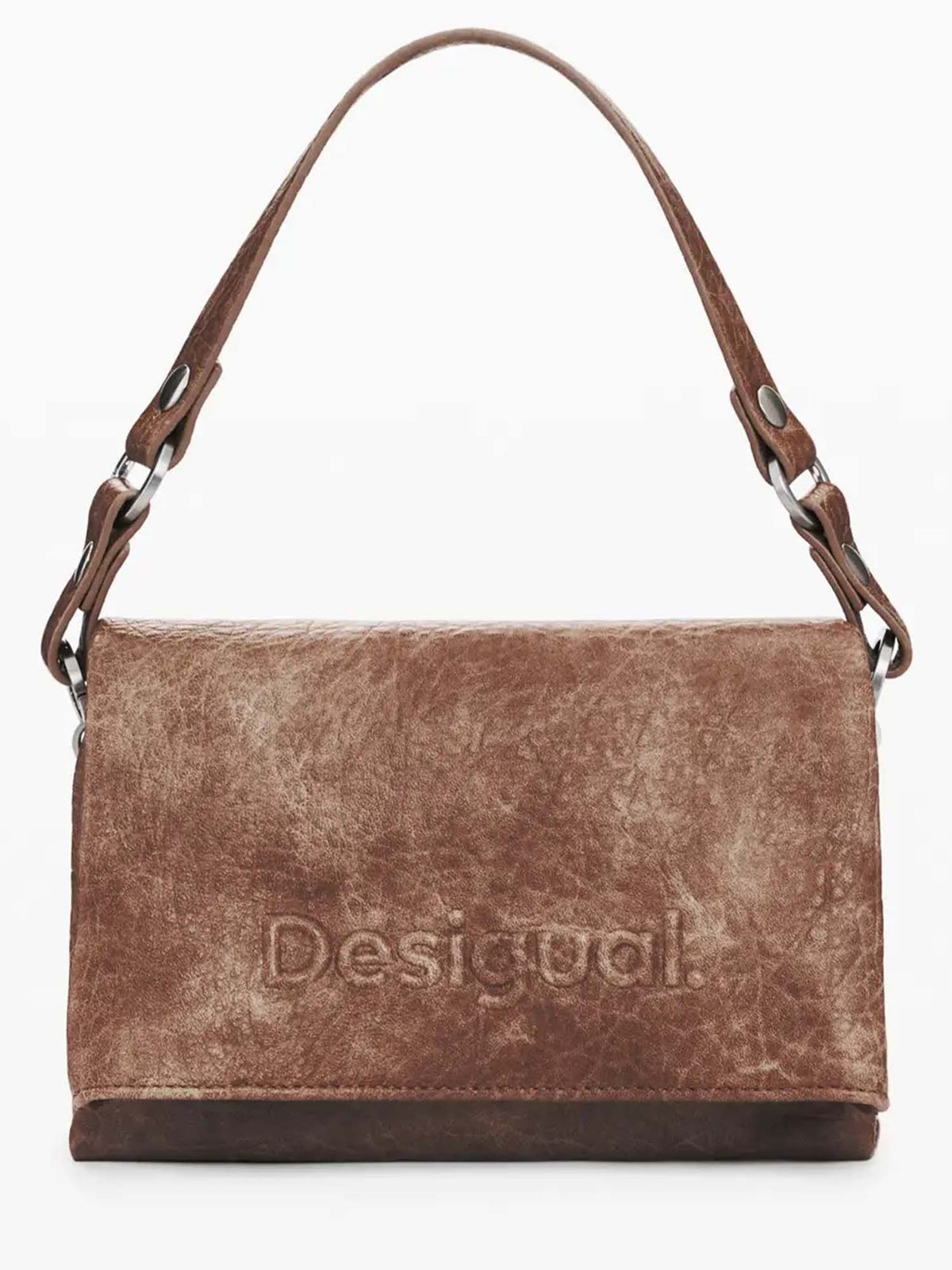 Desigual Half Logo, borsa da donna marrone