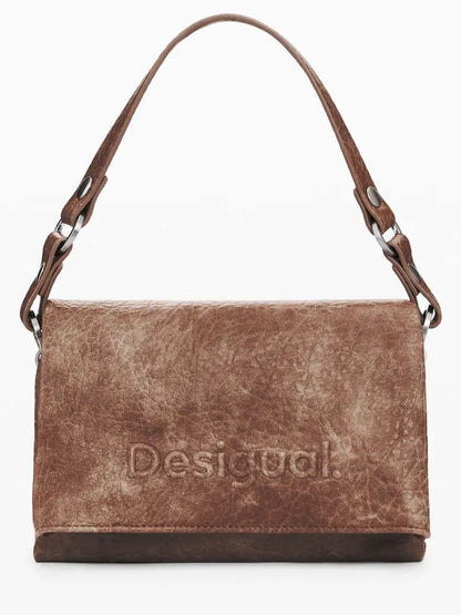 Desigual Half Logo, borsa da donna marrone