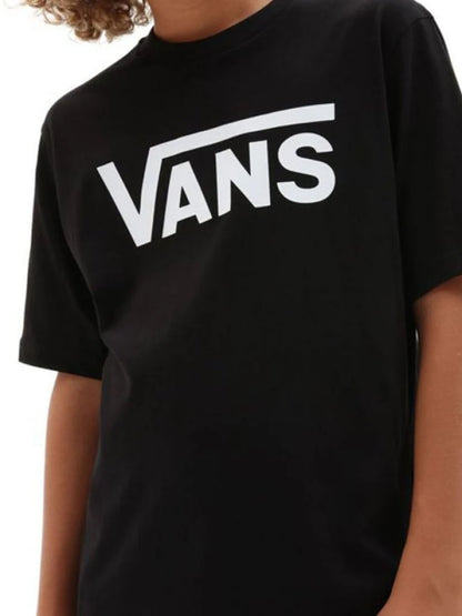Vans Classic, t-shirt unisex bambino nera a maniche corte