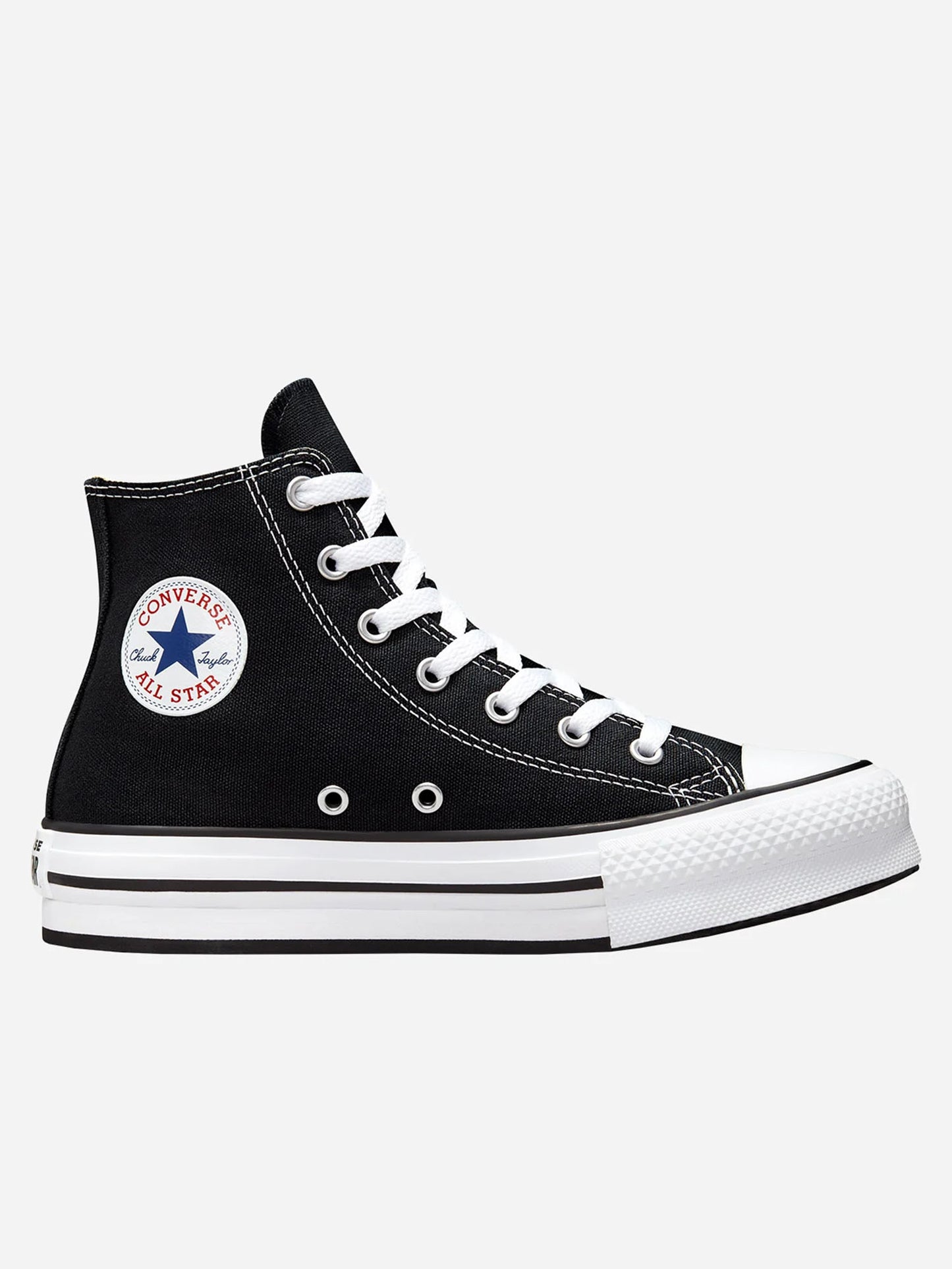 Sneakers Converse Chuck Taylor platform da donna nere
