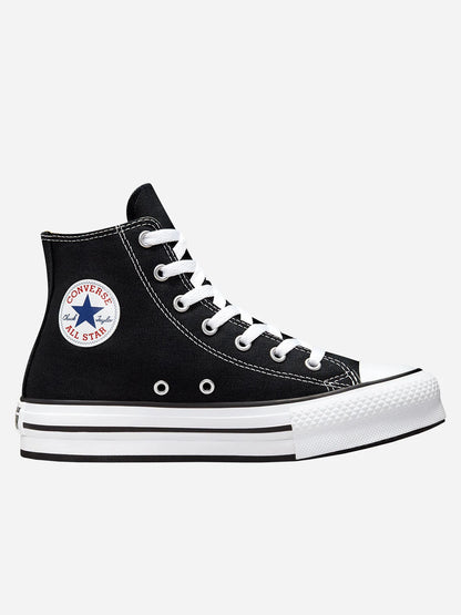 Sneakers Converse Chuck Taylor platform da donna nere