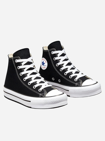 Sneakers Converse Chuck Taylor platform da donna nere