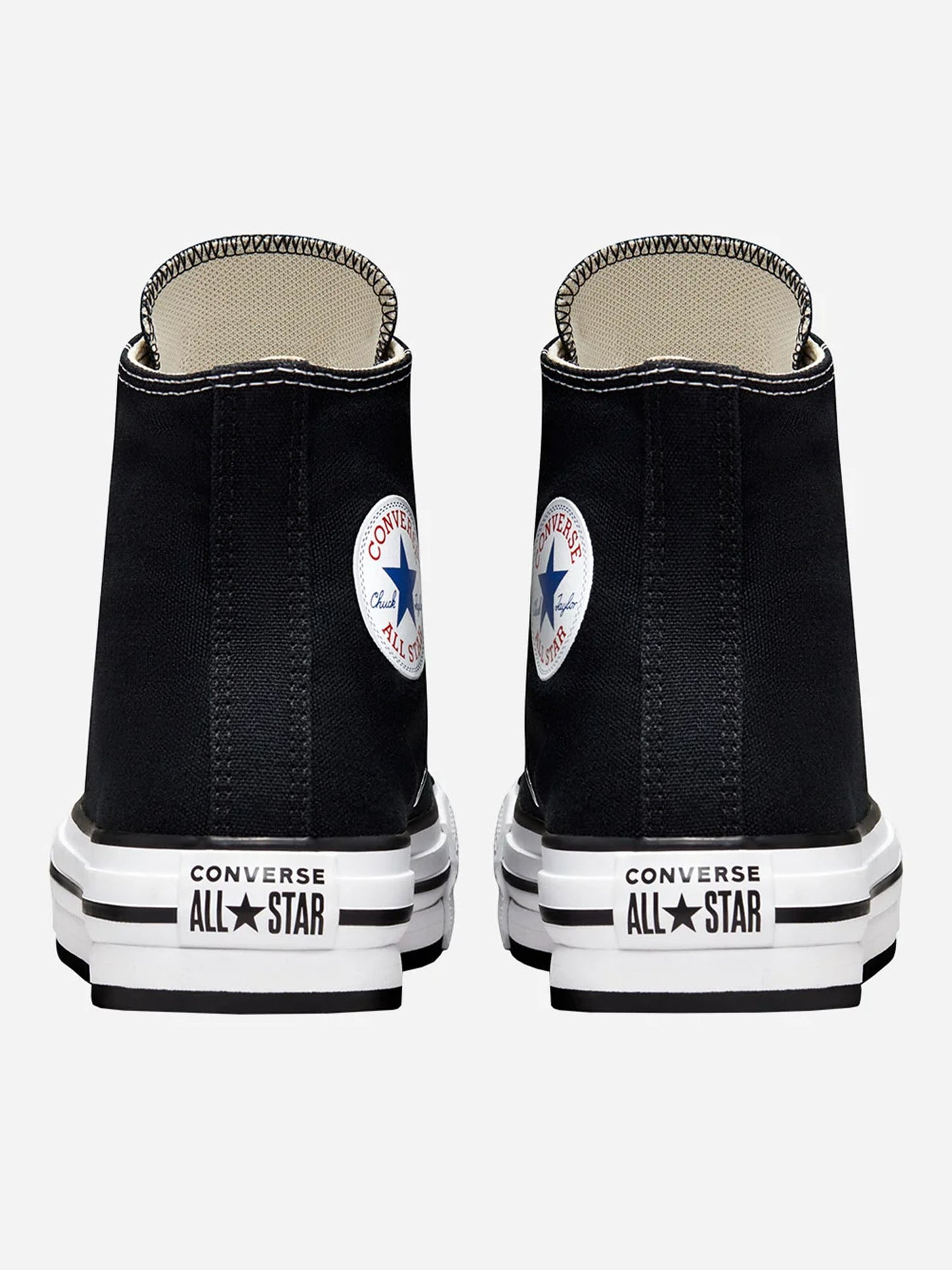 Sneakers Converse Chuck Taylor platform da donna nere