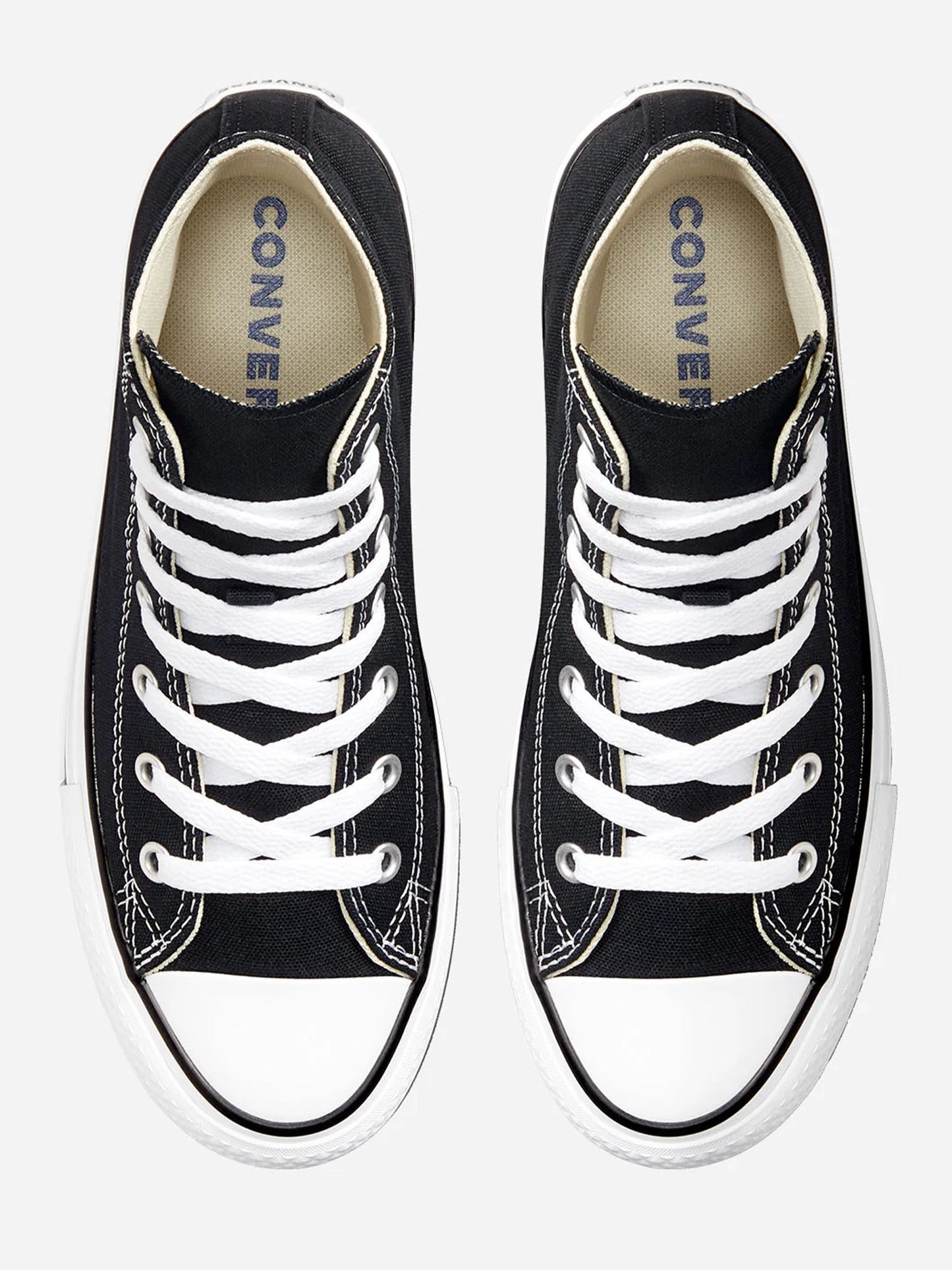 Sneakers Converse Chuck Taylor platform da donna nere