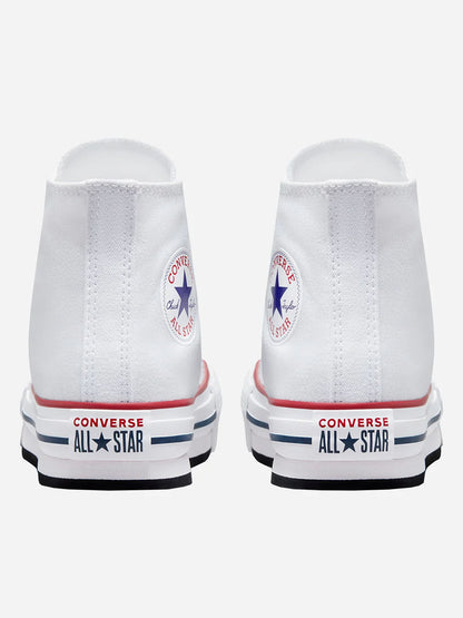 SNEAKERS PLATFORM CONVERSE DA BAMBINA BIANCO