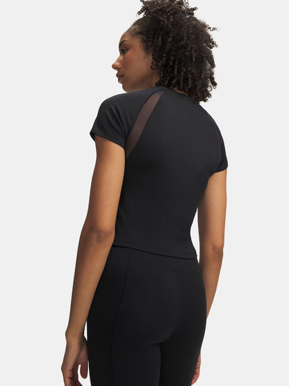 Under Armour Motion Mesh, t-shirt donna leggera e traspirante nera