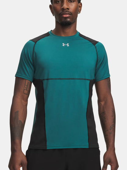 Under Armour Elite, t-shirt tecnica verde per uomo a manica corta