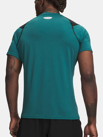 Under Armour Elite, t-shirt tecnica verde per uomo a manica corta