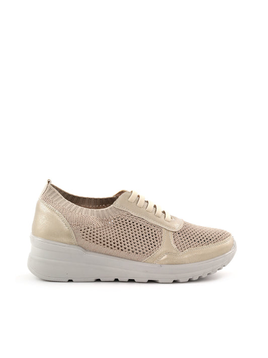 Slip on Ramblas elastico donna in argento metallico