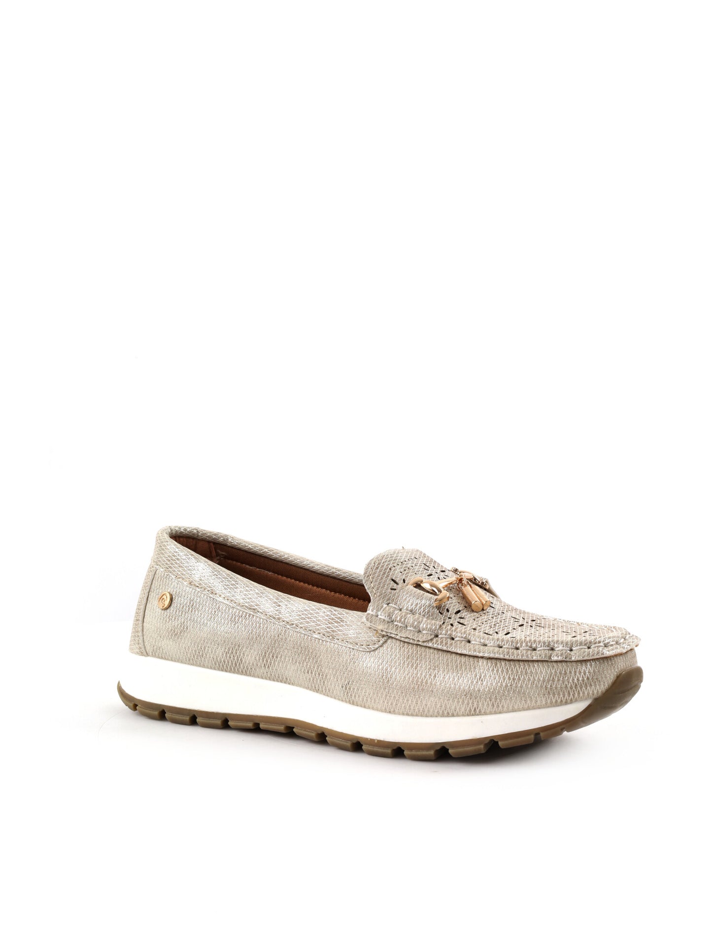 Mocassino Ramblas da donna in Argento brillante