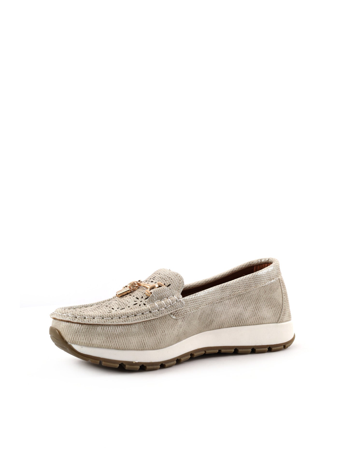 Mocassino Ramblas da donna in Argento brillante