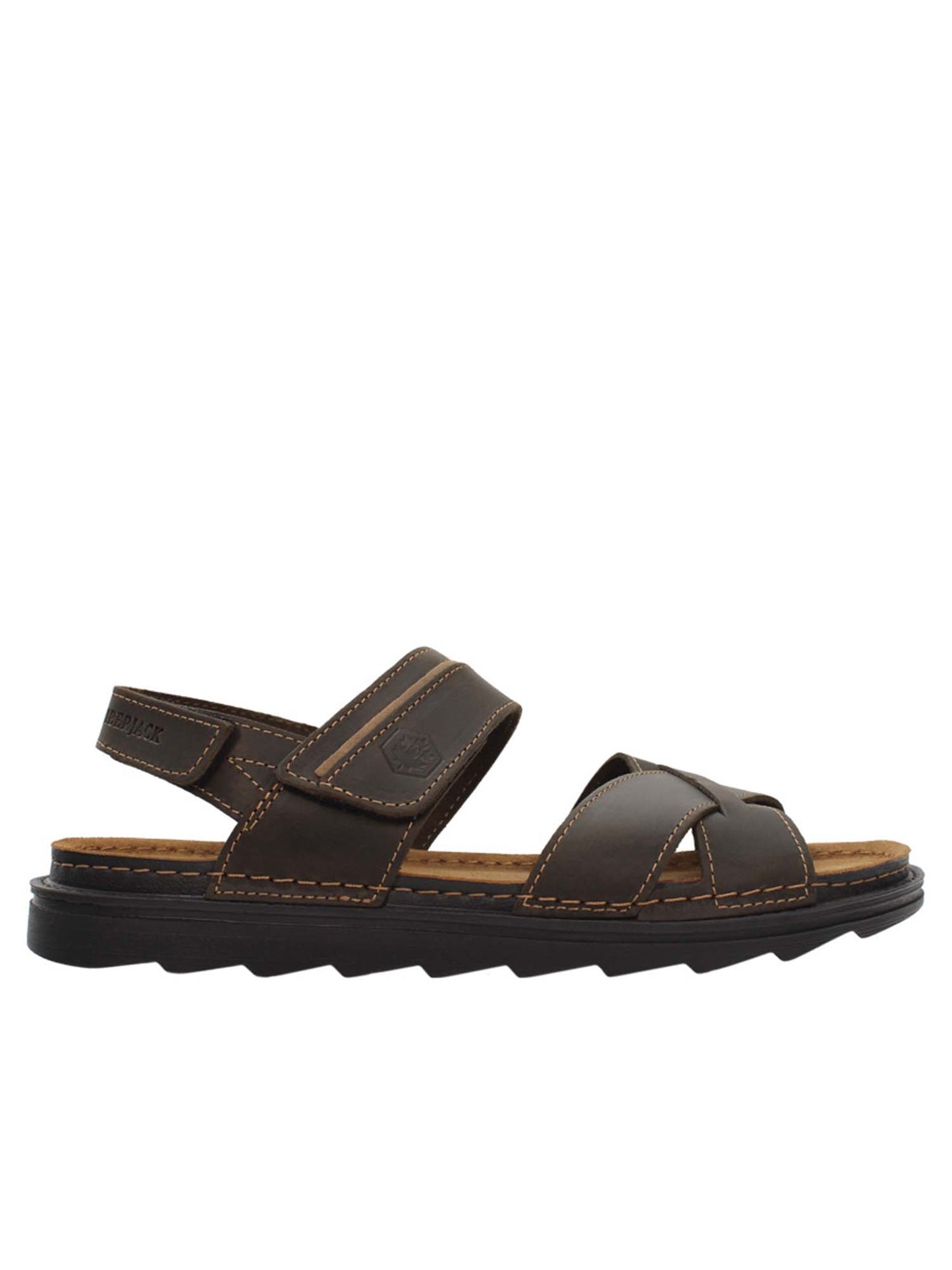 Sandali Asher Lumberjack da uomo in pelle marrone