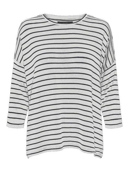 VERO MODA BRIANNA3/4 - BIANCO-NERO