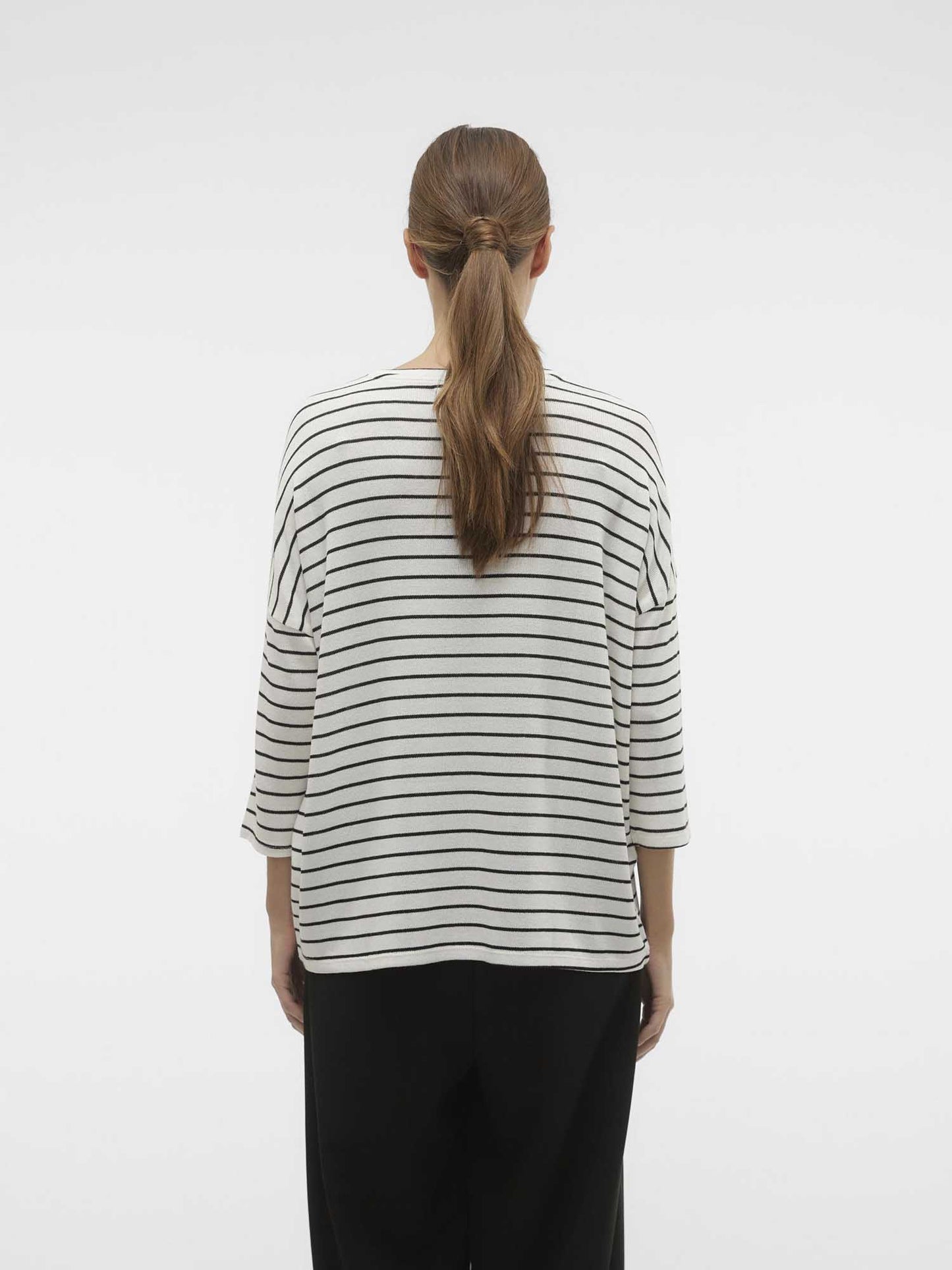 VERO MODA BRIANNA3/4 - BIANCO-NERO