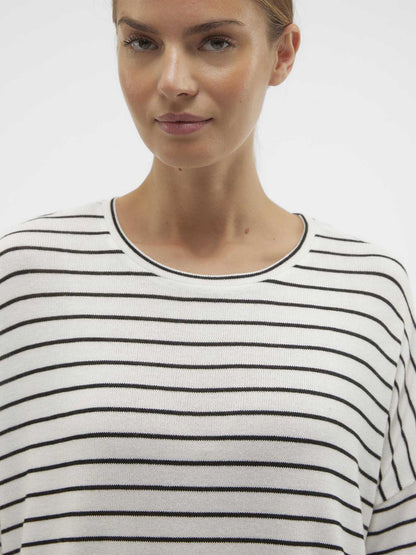 VERO MODA BRIANNA3/4 - BIANCO-NERO