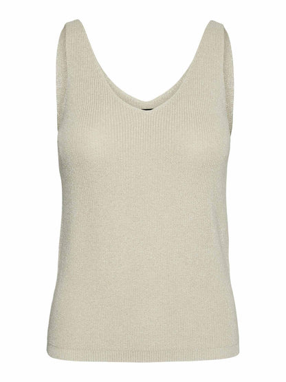 Top smanicato Vero Moda Newlexsun in viscosa crema da donna